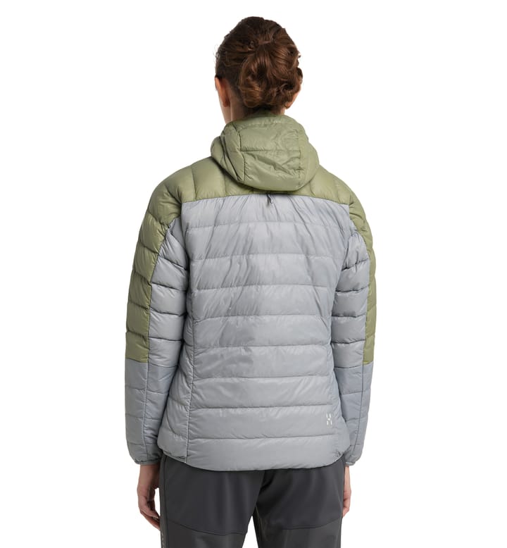 L.I.M Down Hood Women Concrete/Thyme Green