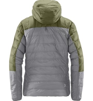 L.I.M Down Hood Women Concrete/Thyme Green