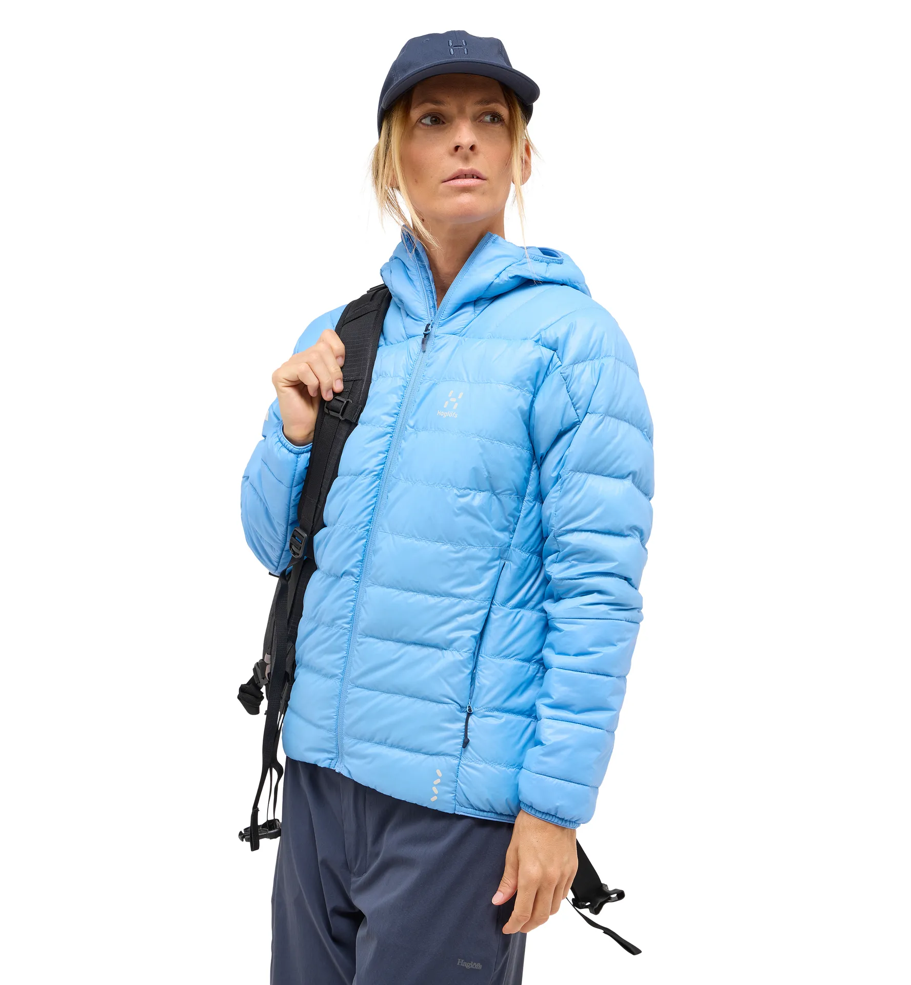 L.I.M Down Hood Women Sky Blue