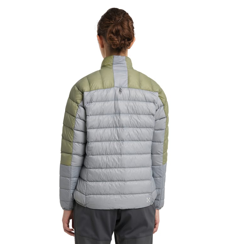 L.I.M Down Jacket Women Concrete/Thyme Green