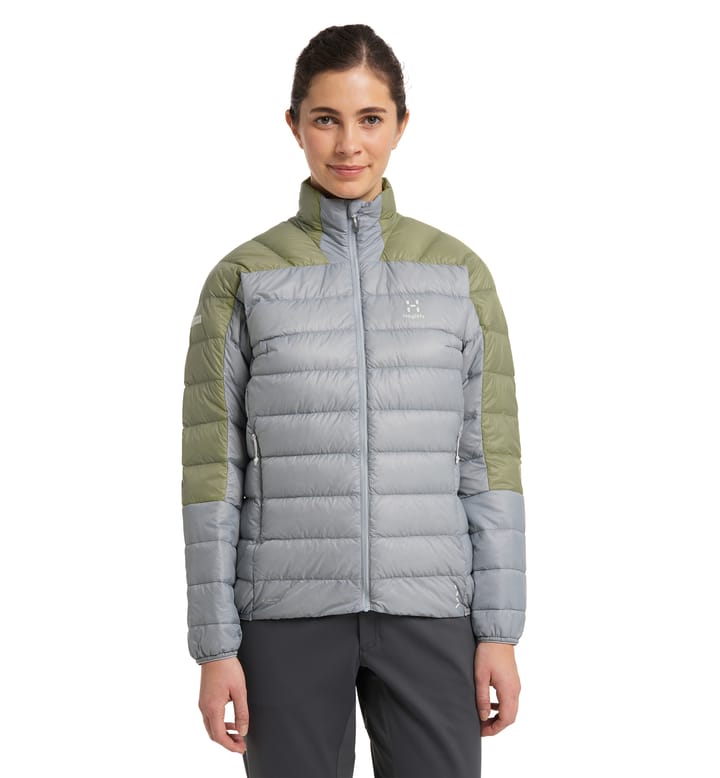 L.I.M Down Jacket Women Concrete/Thyme Green