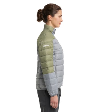 L.I.M Down Jacket Women Concrete/Thyme Green