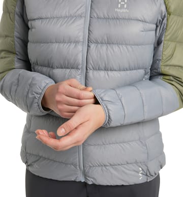 L.I.M Down Jacket Women Concrete/Thyme Green