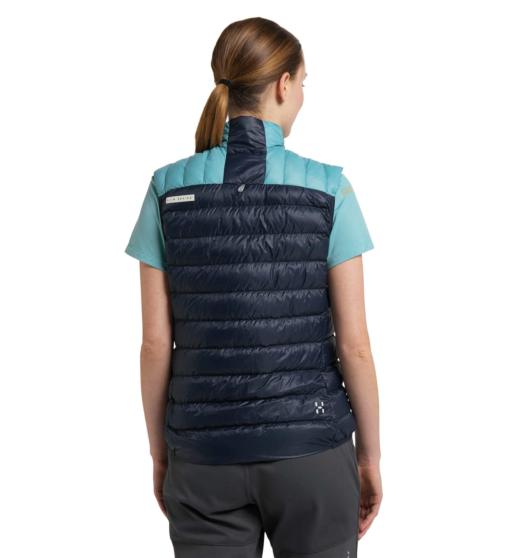 L.I.M Down Vest Women Tarn Blue/Frost Blue