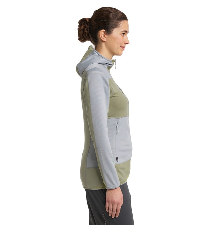 L.I.M Mid Fast Hood Women Concrete/Thyme Green