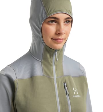 L.I.M Mid Fast Hood Women Concrete/Thyme Green