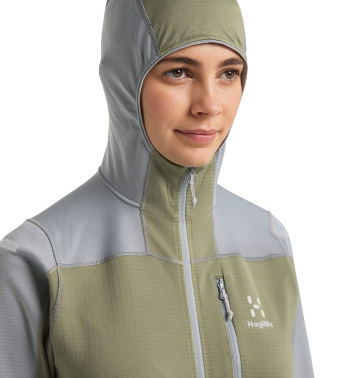 L.I.M Mid Fast Hood Women Concrete/Thyme Green