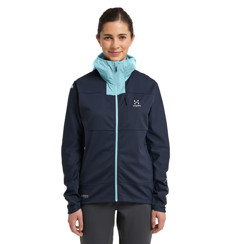 L.I.M Hybrid Softshell Jacket Women Tarn blue/Frost blue