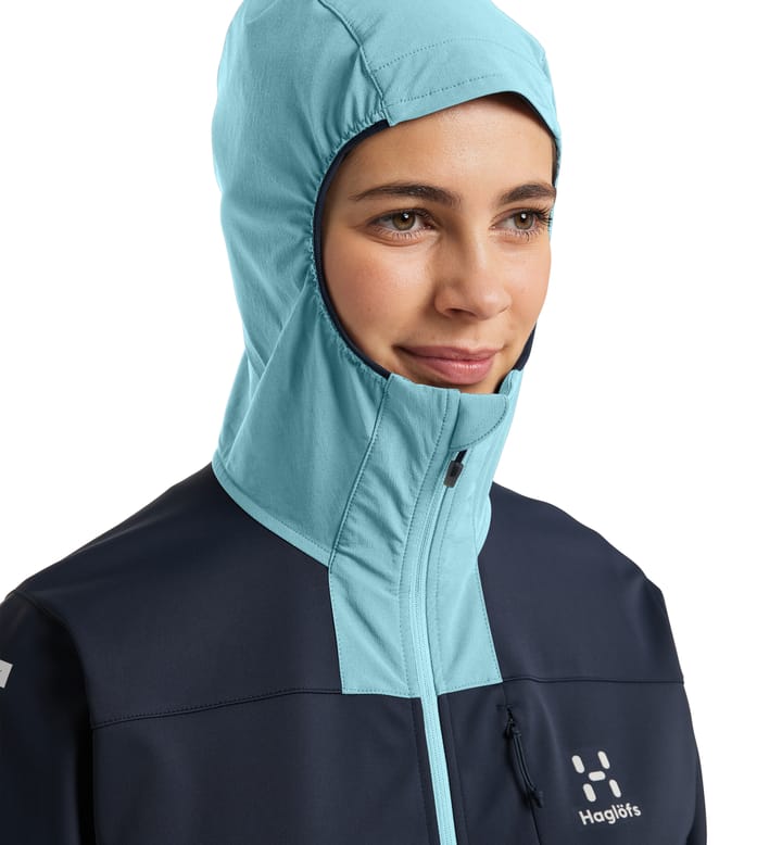 L.I.M Hybrid Softshell Jacket Women Tarn blue/Frost blue