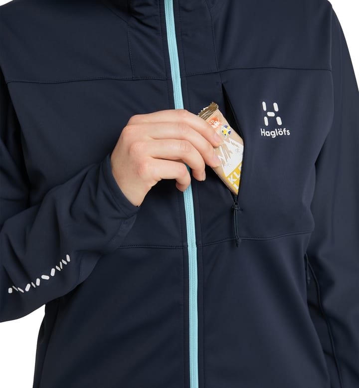 L.I.M Hybrid Softshell Jacket Women Tarn blue/Frost blue