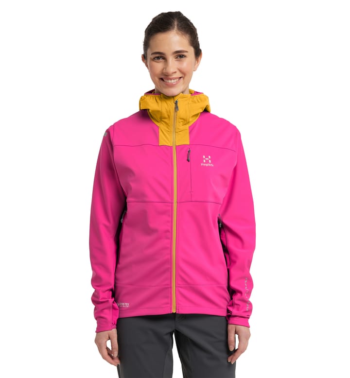 L.I.M Hybrid Softshell Jacket Women Ultra Pink/Autumn Leaves