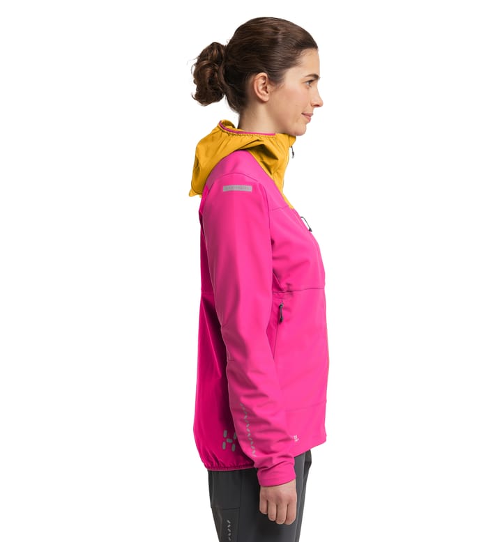 L.I.M Hybrid Softshell Jacket Women Ultra Pink/Autumn Leaves