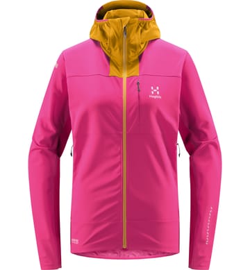 L.I.M Hybrid Softshell Jacket Women Ultra Pink/Autumn Leaves