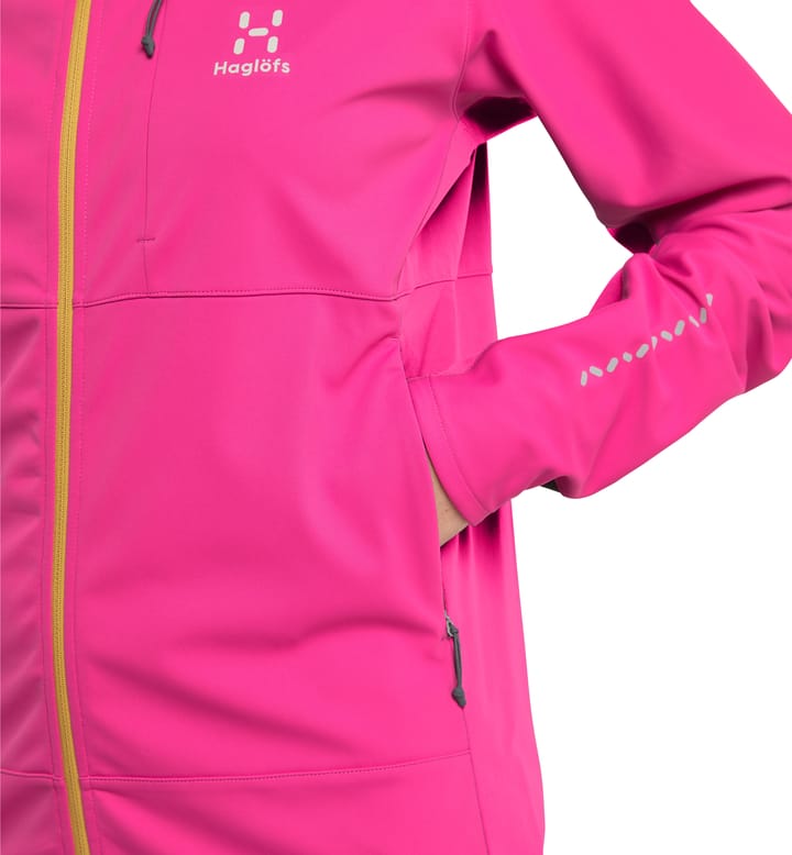 L.I.M Hybrid Softshell Jacket Women Ultra Pink/Autumn Leaves