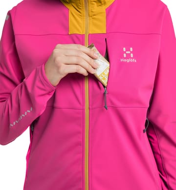 L.I.M Hybrid Softshell Jacket Women Ultra Pink/Autumn Leaves