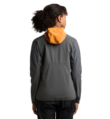 L.I.M Hybrid Softshell Jacket Women Magnetite/Desert yellow