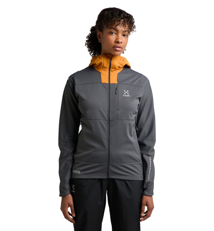 L.I.M Hybrid Softshell Jacket Women Magnetite/Desert yellow