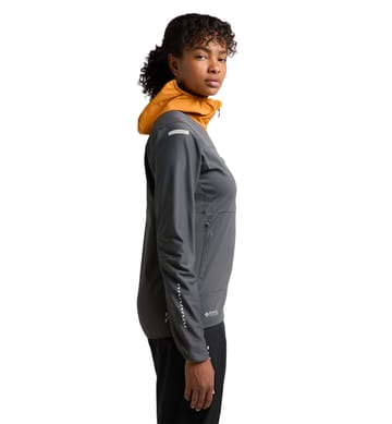 L.I.M Hybrid Softshell Jacket Women Magnetite/Desert yellow