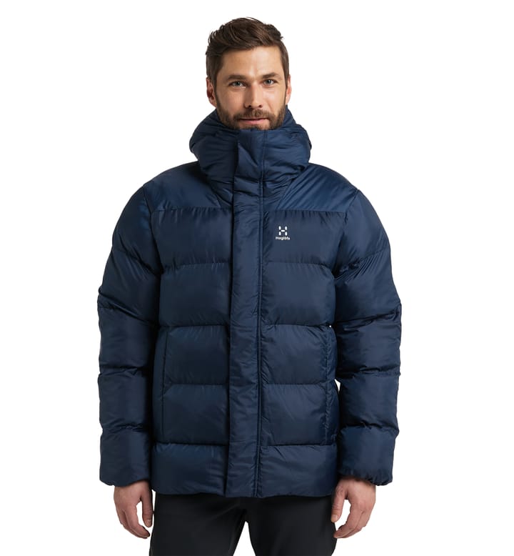 Puffy Mimic Hood Men Tarn Blue