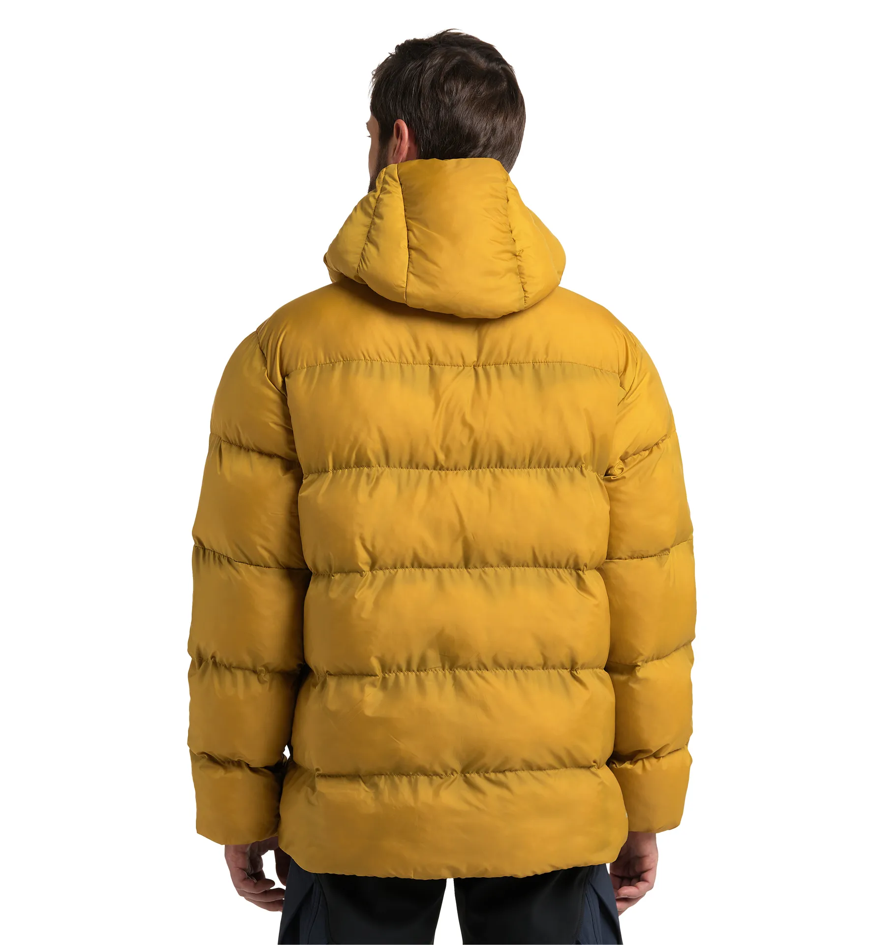 Puffy Mimic Hood Men Autumn Leaves
