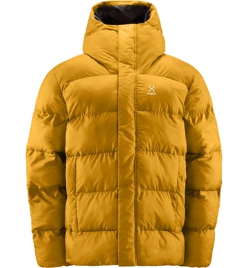 Puffy Mimic Hood Men Autumn Leaves
