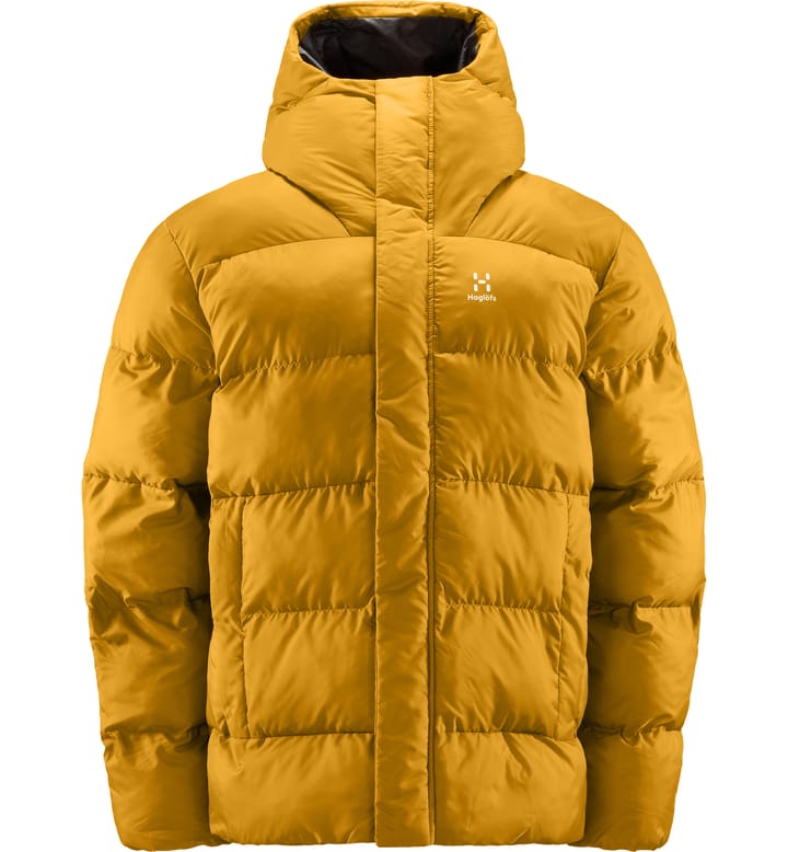 Puffy Mimic Hood Men Autumn Leaves