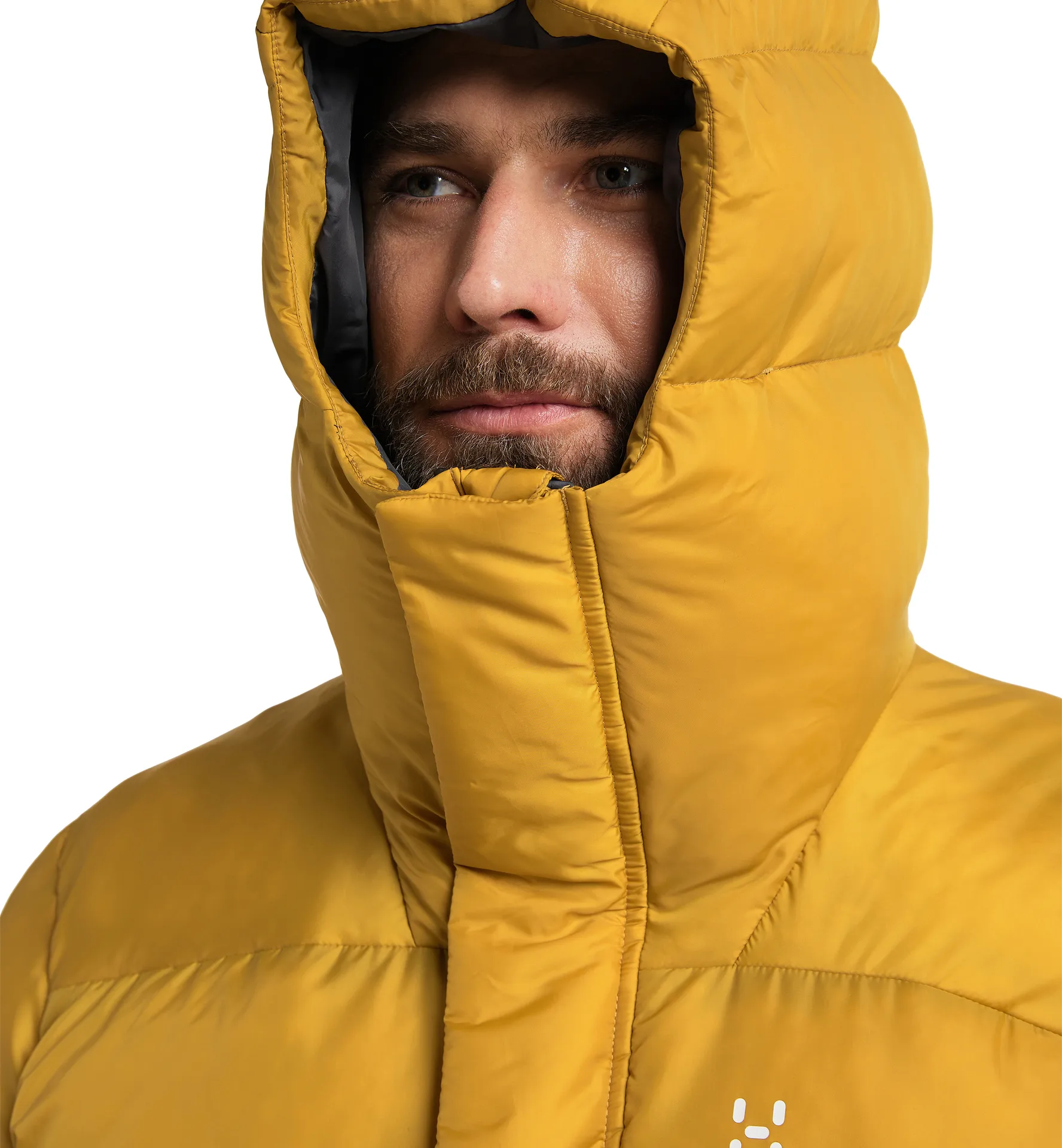 Puffy Mimic Hood Men Autumn Leaves