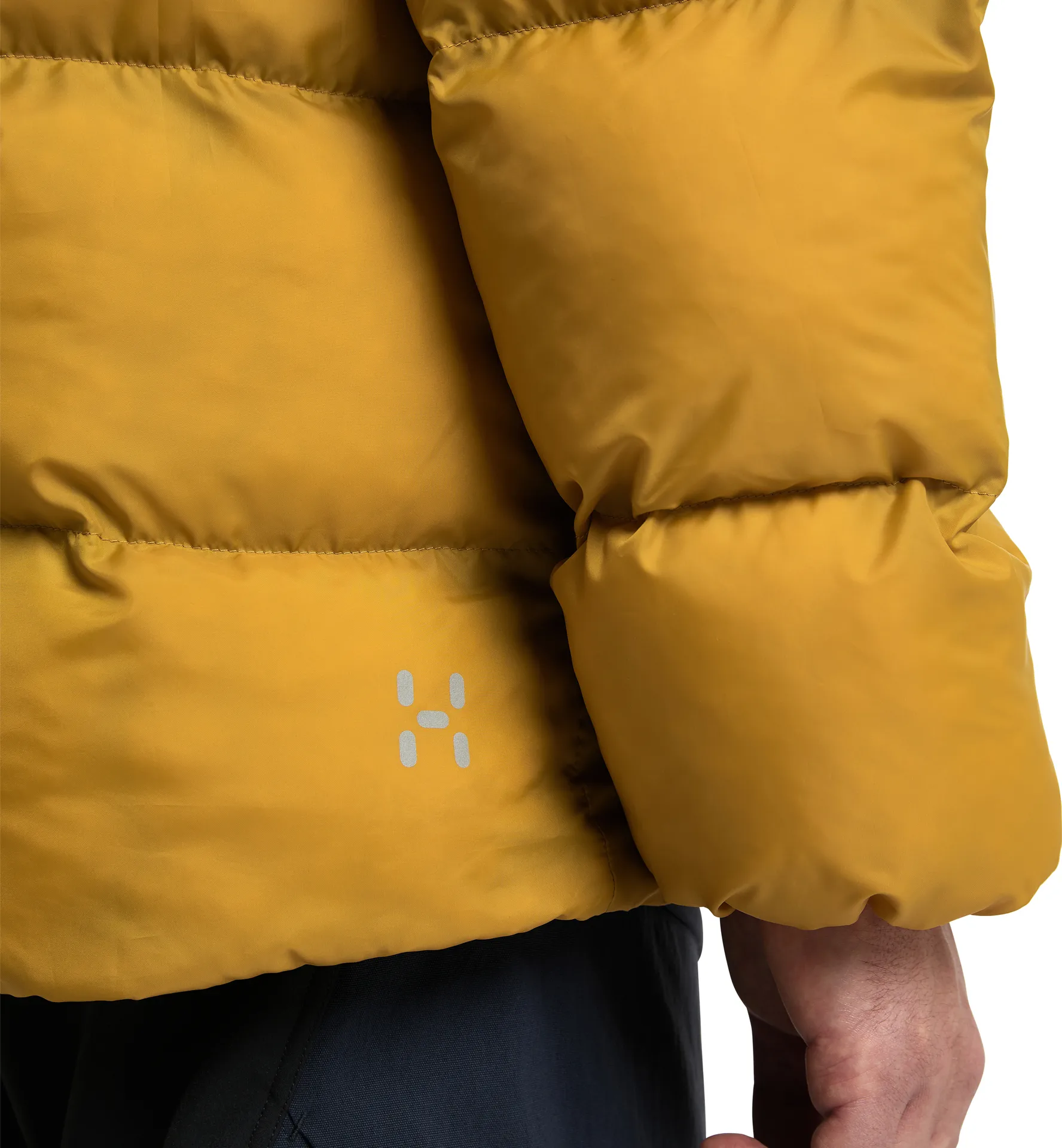 Puffy Mimic Hood Men Autumn Leaves