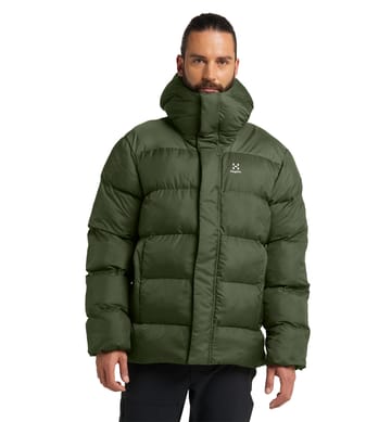 Puffy Mimic Hood Men Seaweed Green