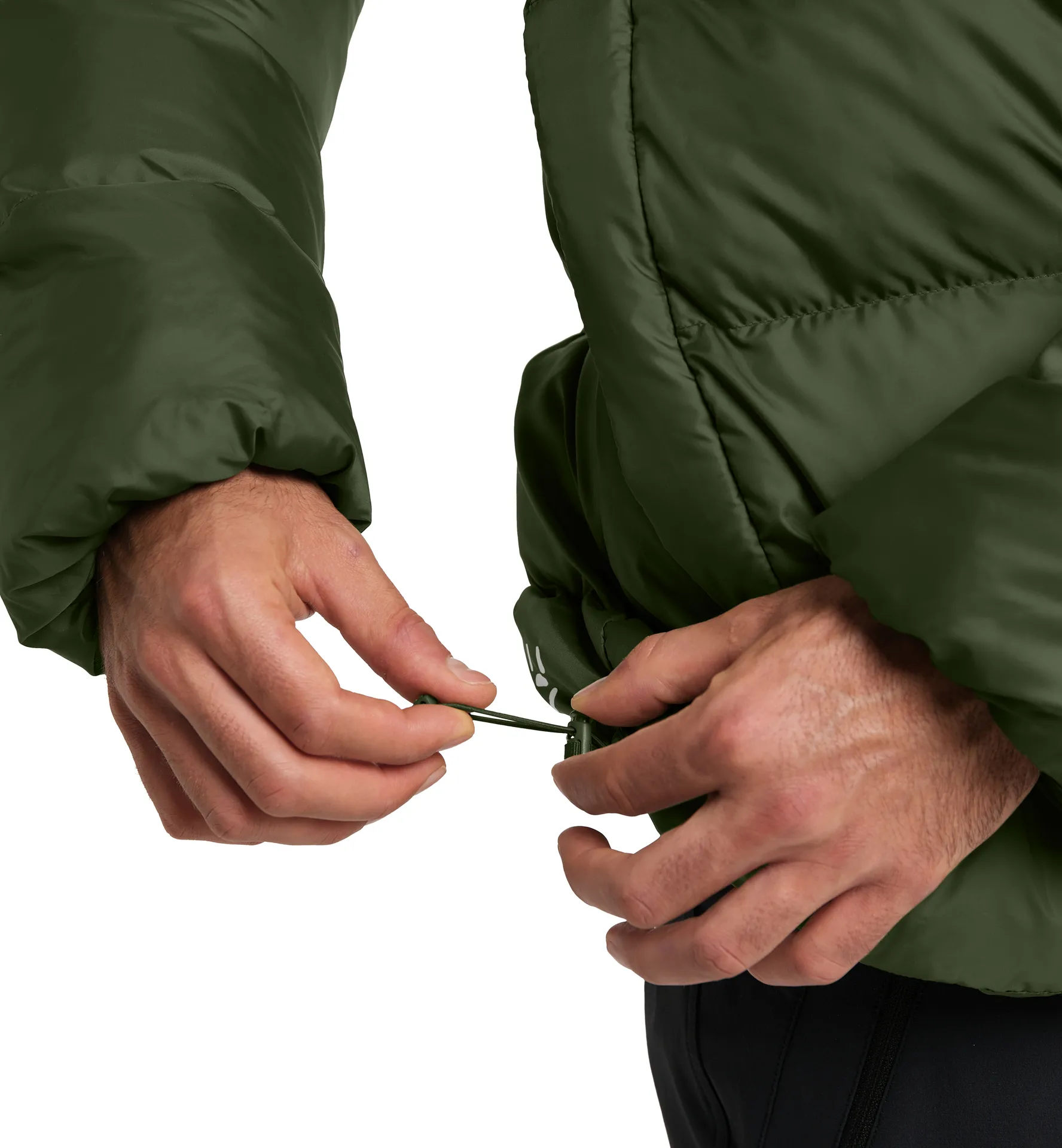 Puffy Mimic Hood Men Seaweed Green