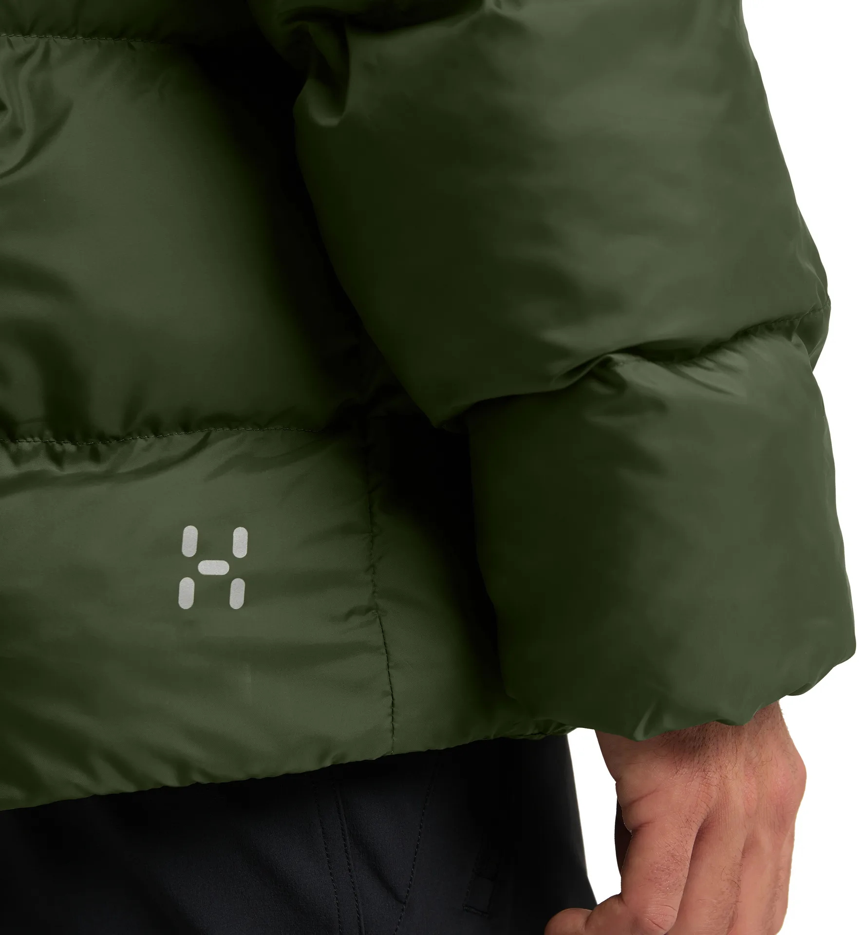 Puffy Mimic Hood Men Seaweed Green