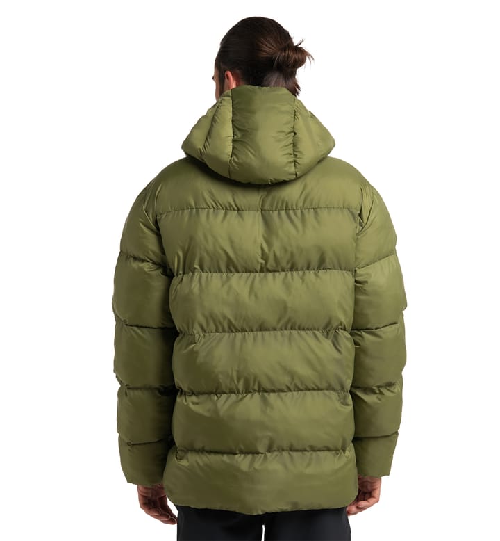 Puffy Mimic Hood Men Olive Green