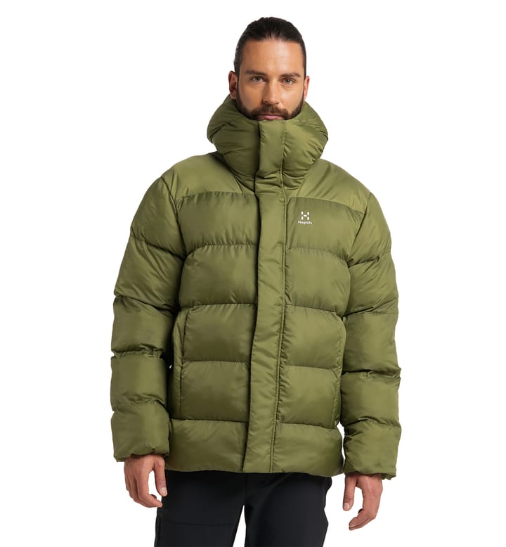 Puffy Mimic Hood Men Olive Green