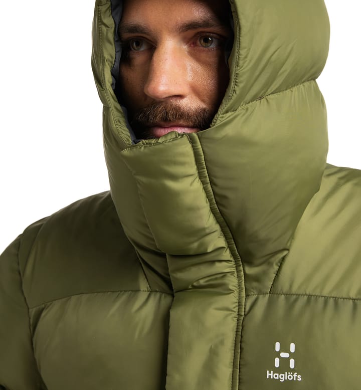 Puffy Mimic Hood Men Olive Green