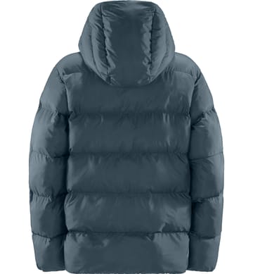 Puffy Mimic Hood Women Steel Blue