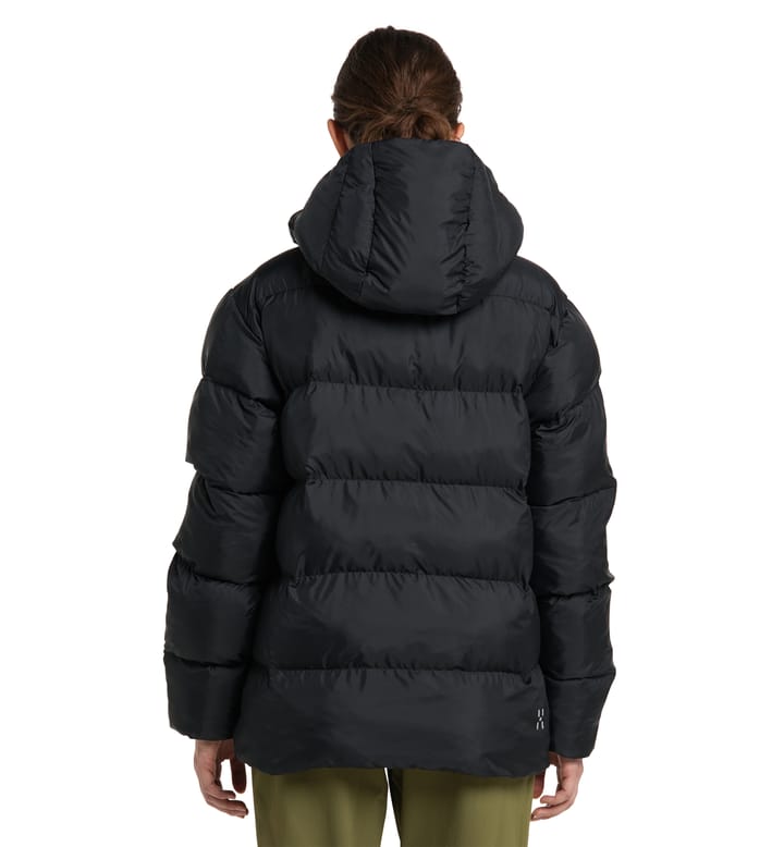 Puffy Mimic Hood Women True Black