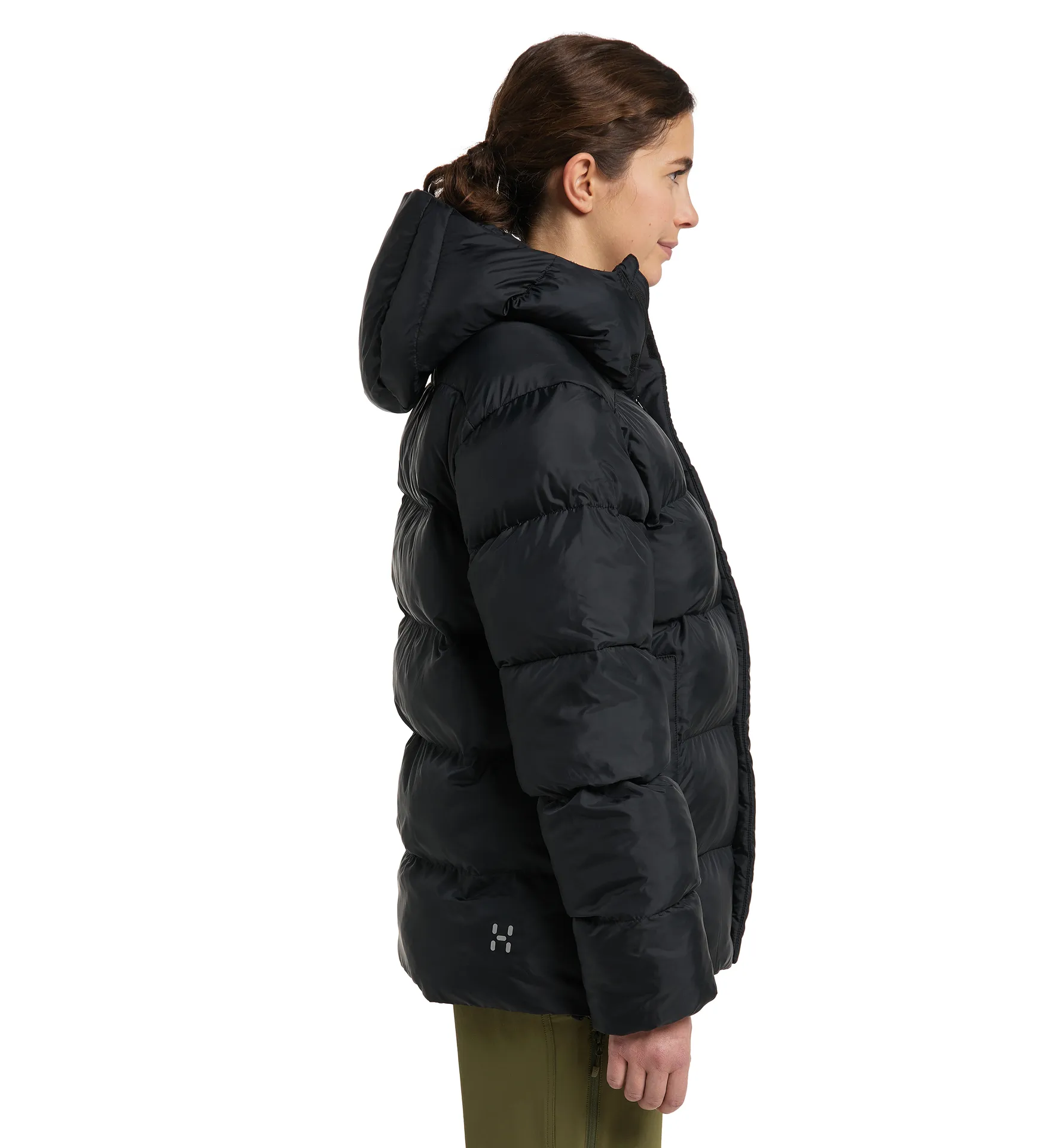 Puffy Mimic Hood Women True Black