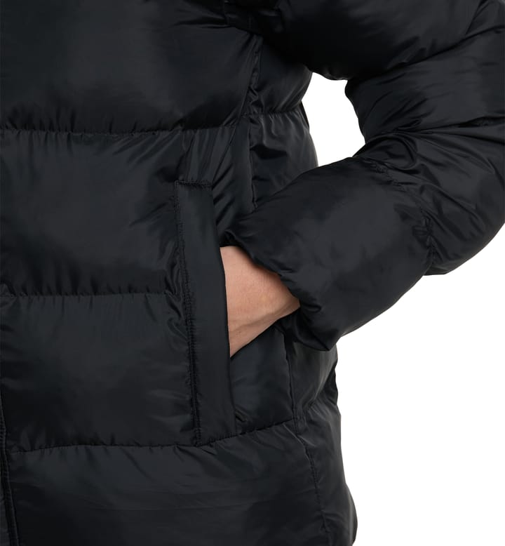 Puffy Mimic Hood Women True Black