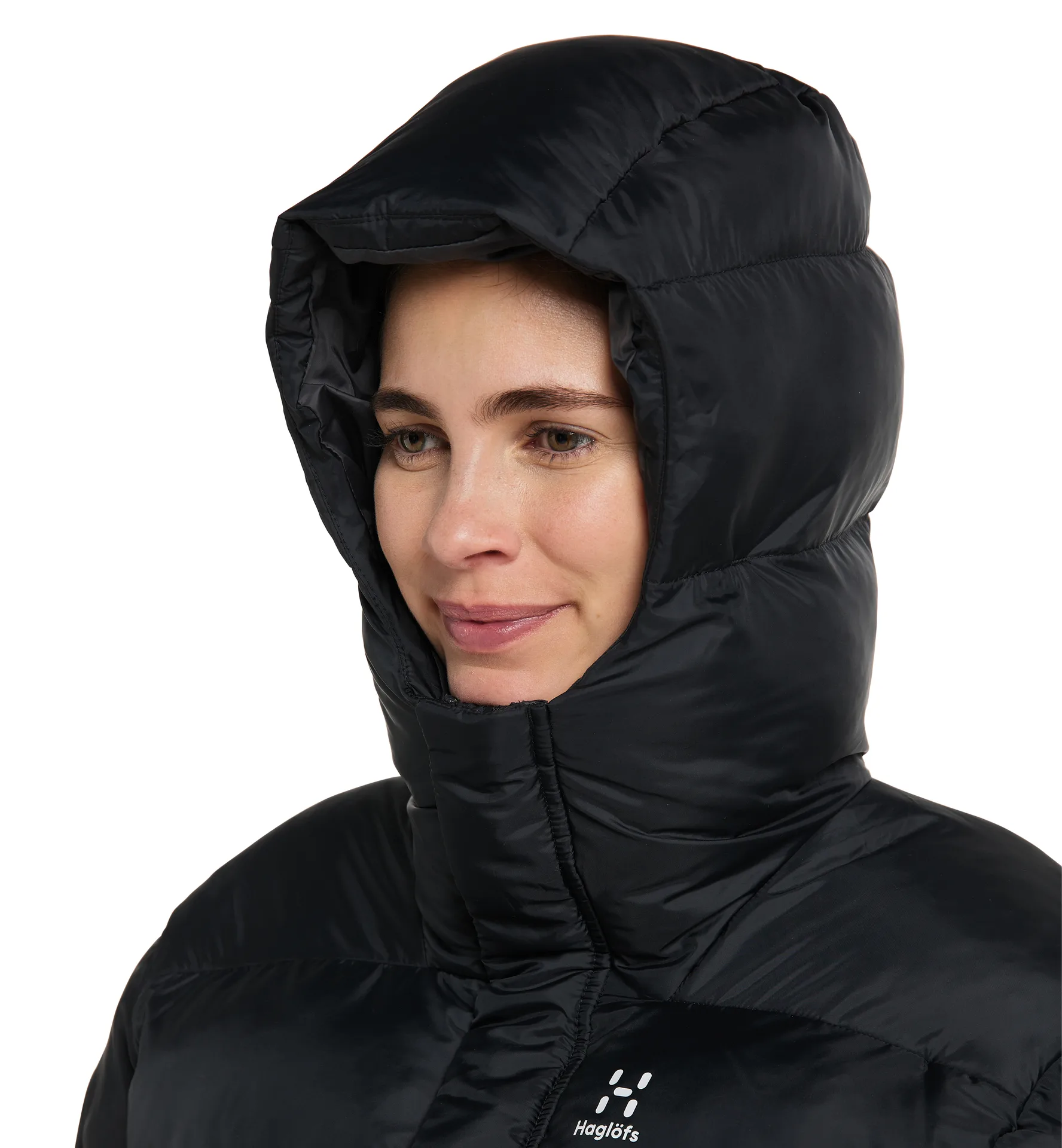 Puffy Mimic Hood Women True Black