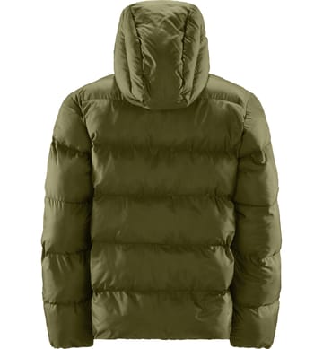 Puffy Mimic Hood Women Olive Green