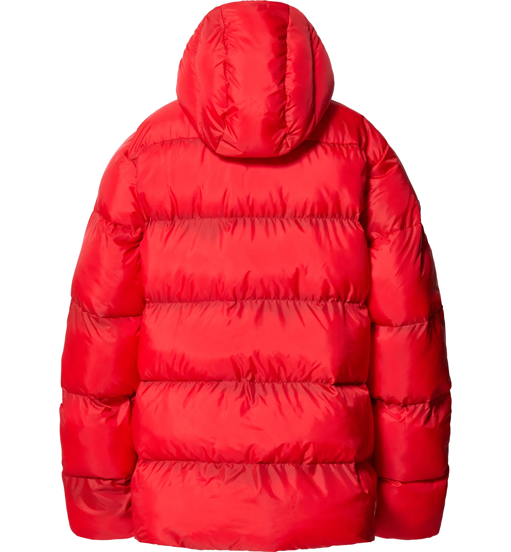 Puffy Mimic Hood Women Poppy Red