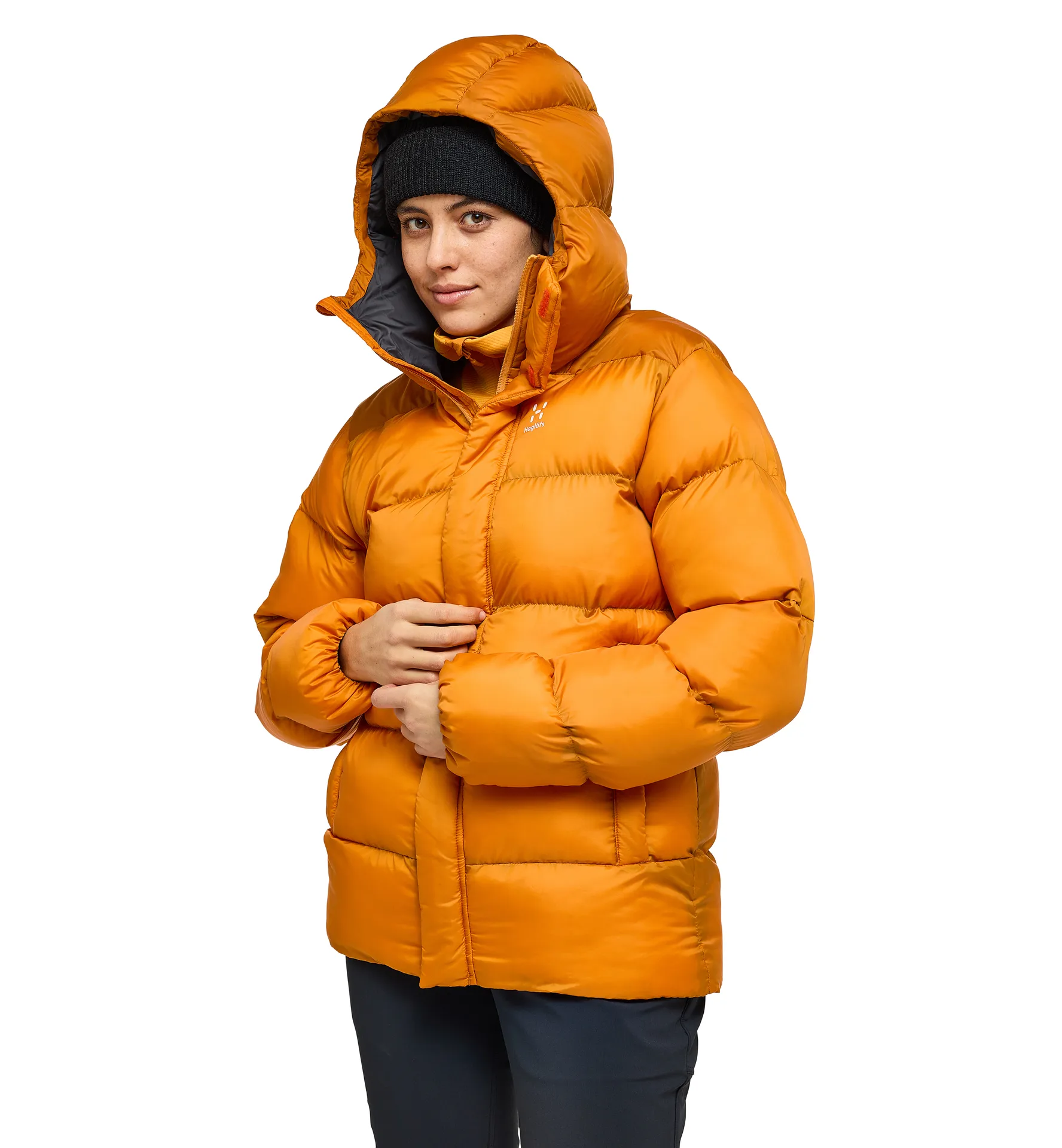 Puffy Mimic Hood Women Desert Yellow/Golden Brown