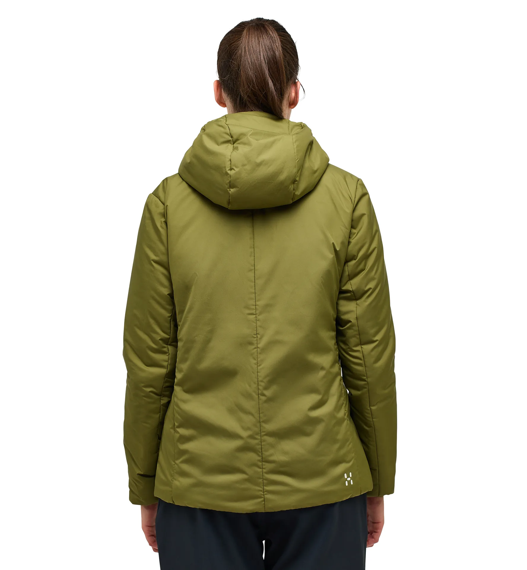 Mimic Silver Hood Women Olive Green