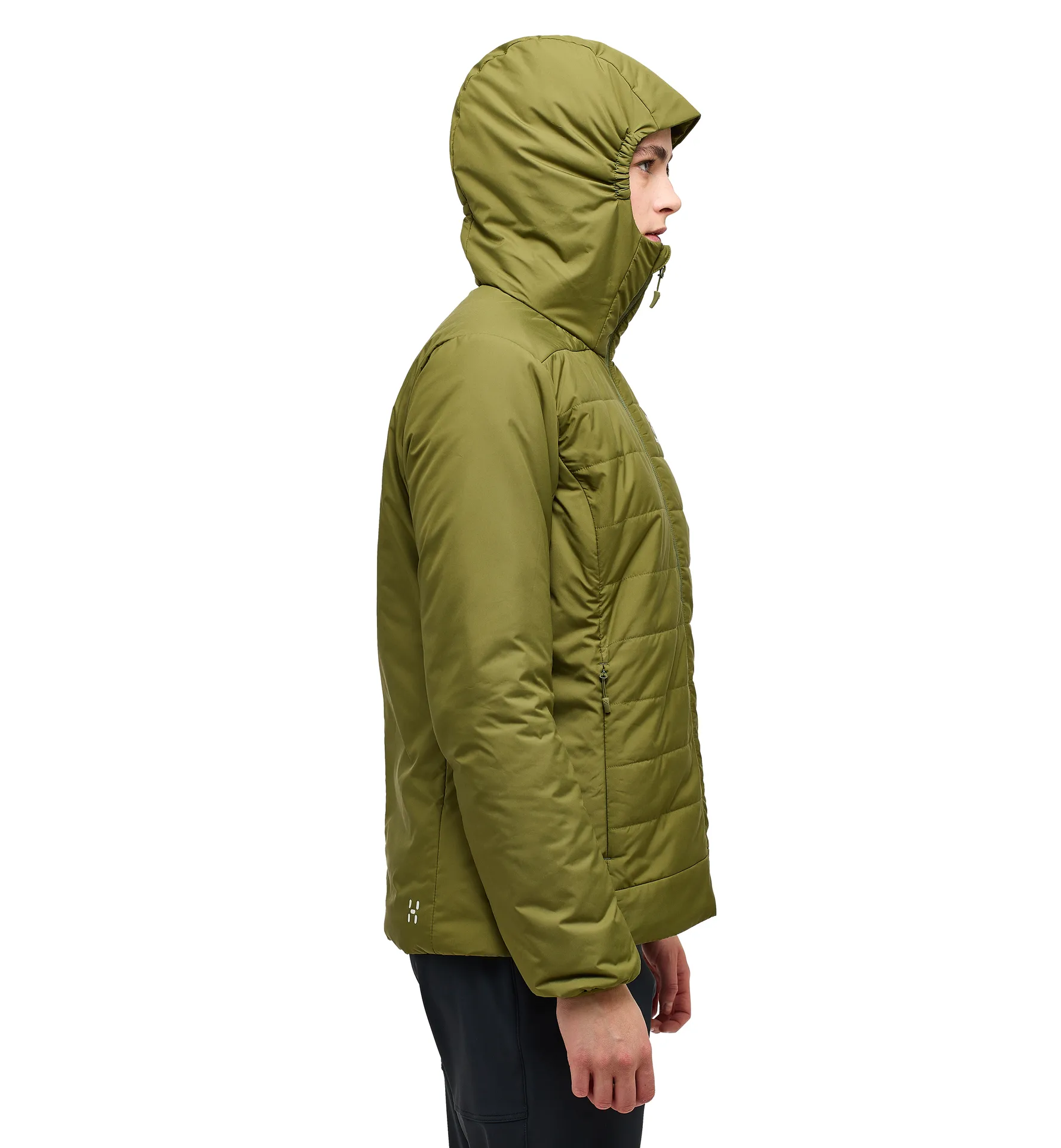 Mimic Silver Hood Women Olive Green