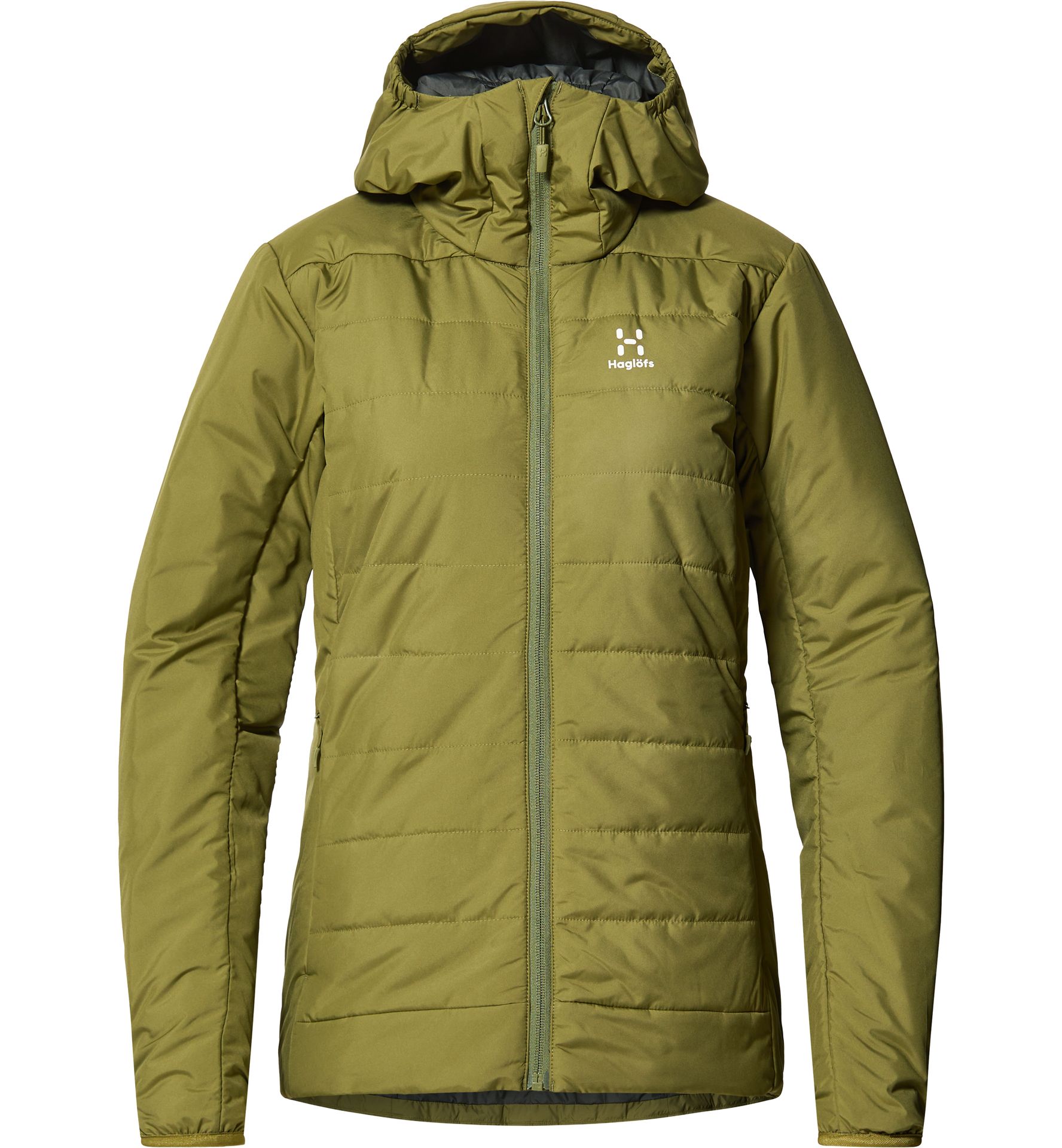 Mimic Silver Hood Women Olive Green