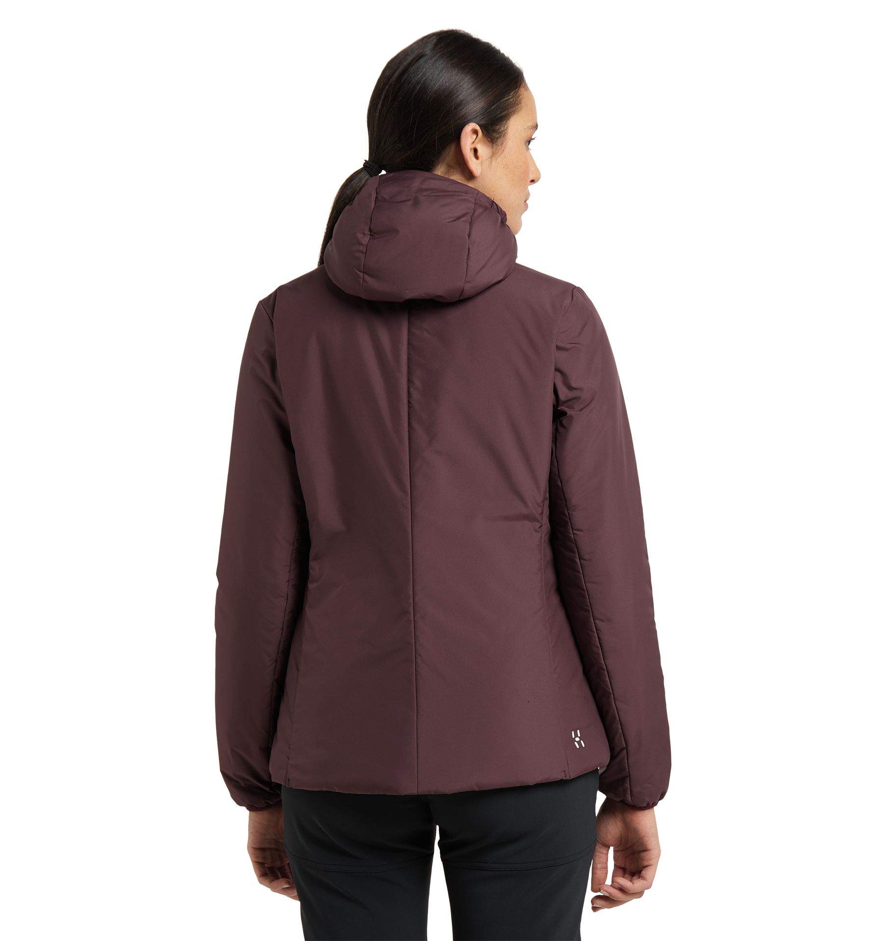 Mimic Silver Hood Women Burgundy Brown