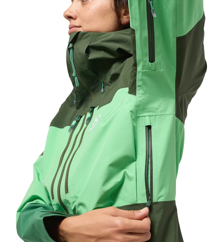 Spitz GTX Pro Jacket Women Mint Stone/Seaweed Green