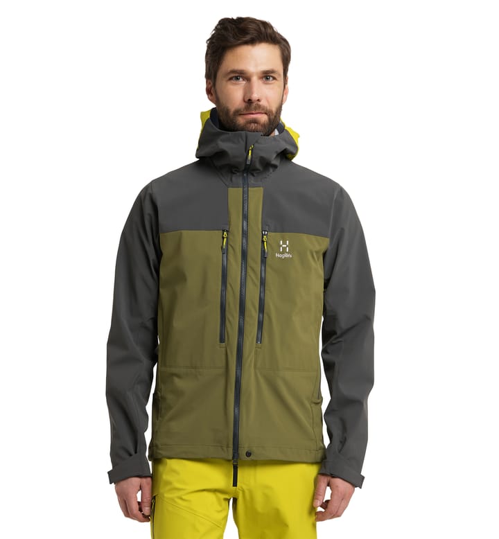 Roc Sight Softshell Jacket Men Olive Green/Magnetite