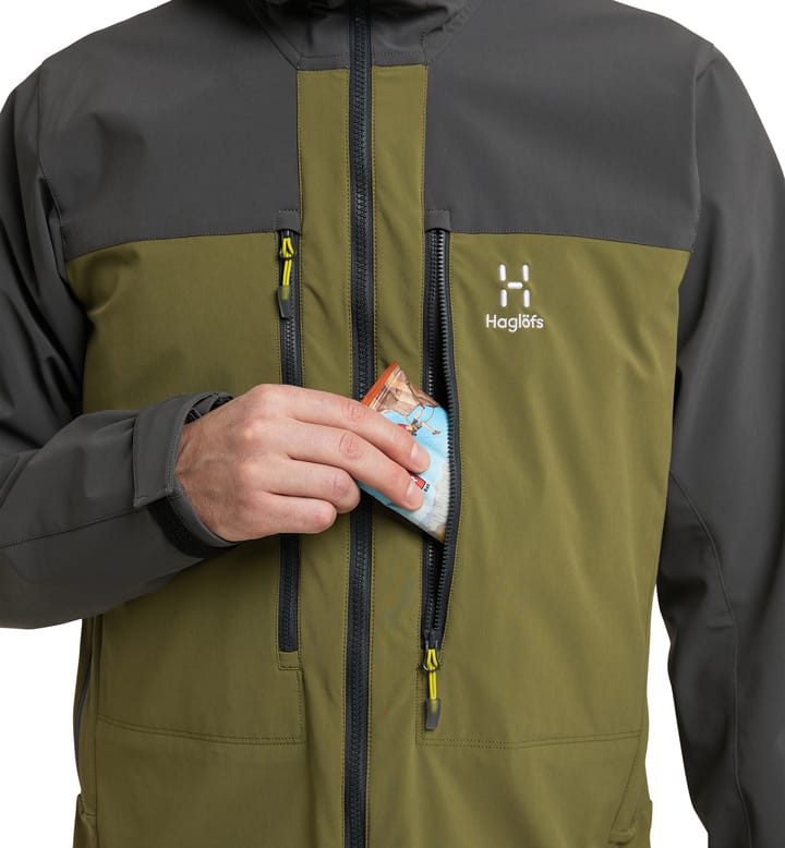 Roc Sight Softshell Jacket Men Olive Green/Magnetite