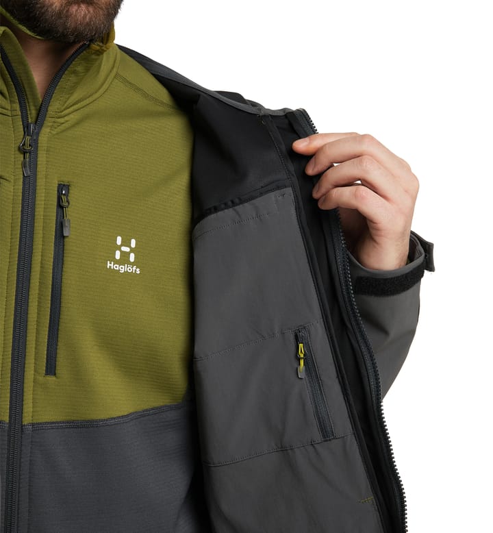 Roc Sight Softshell Jacket Men Olive Green/Magnetite